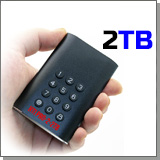 Зашифрованный внешний диск на 2Tb с ПИН-кодом HTI PRO-2 2Tb